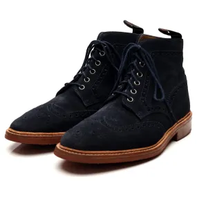 1880 'Winchester' Navy Blue Suede Boots UK 7 F