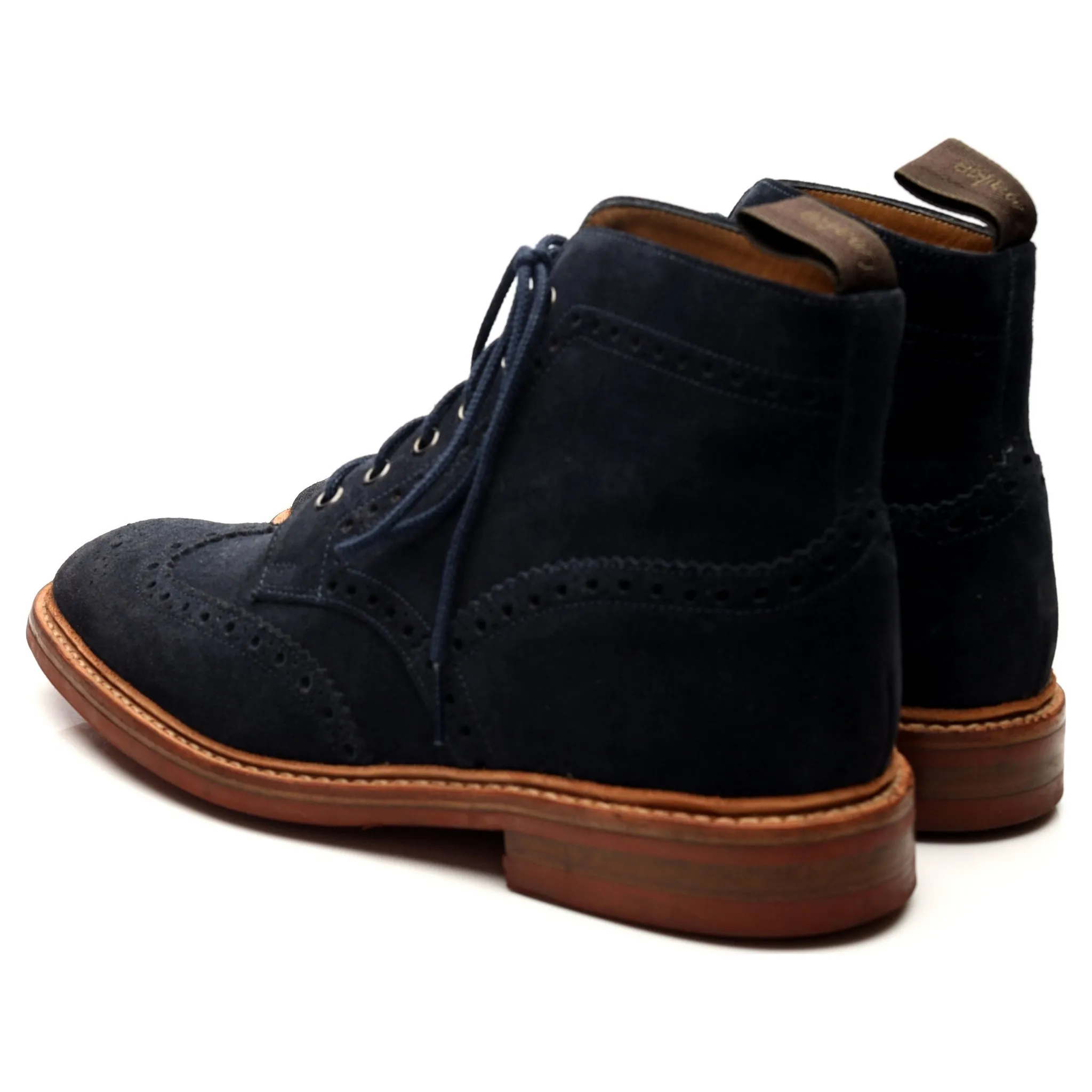 1880 'Winchester' Navy Blue Suede Boots UK 7 F