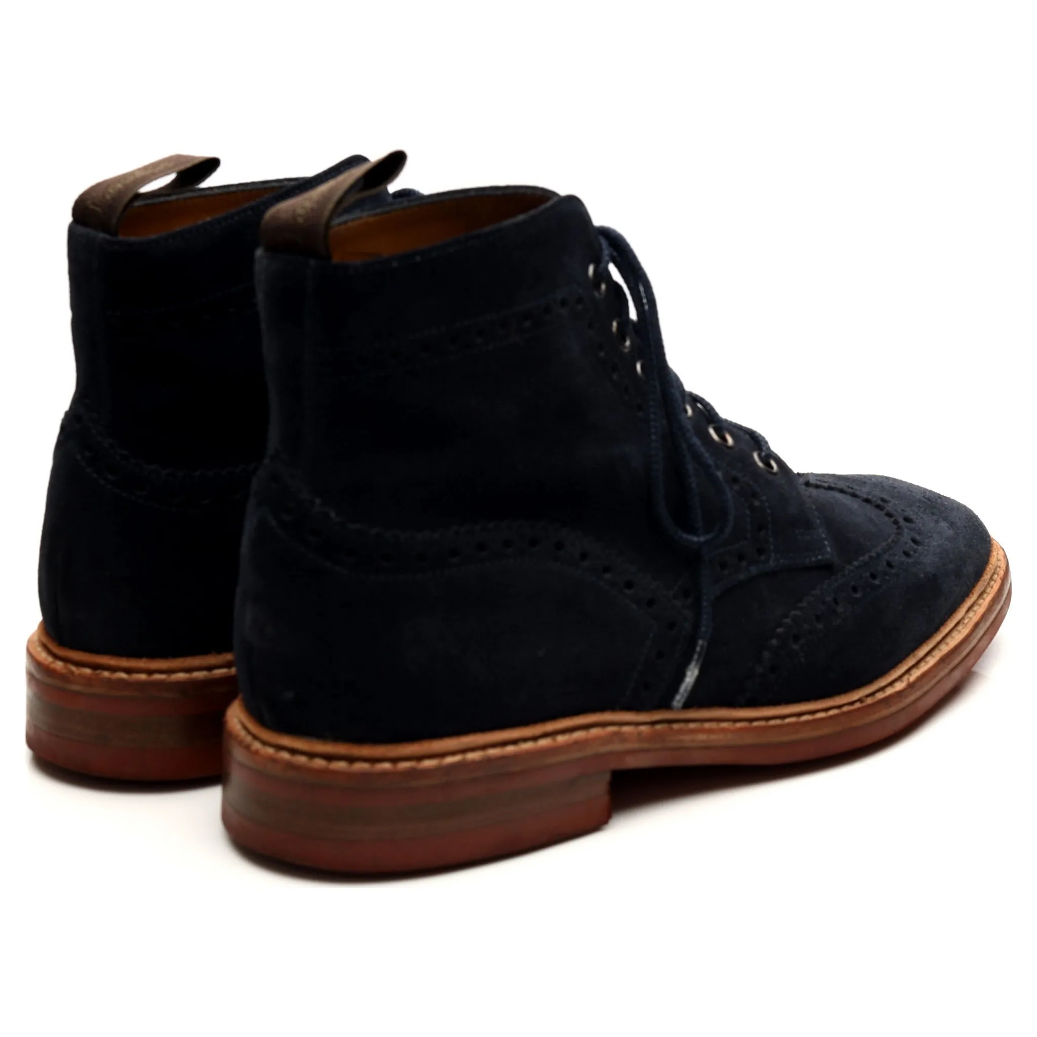 1880 'Winchester' Navy Blue Suede Boots UK 7 F