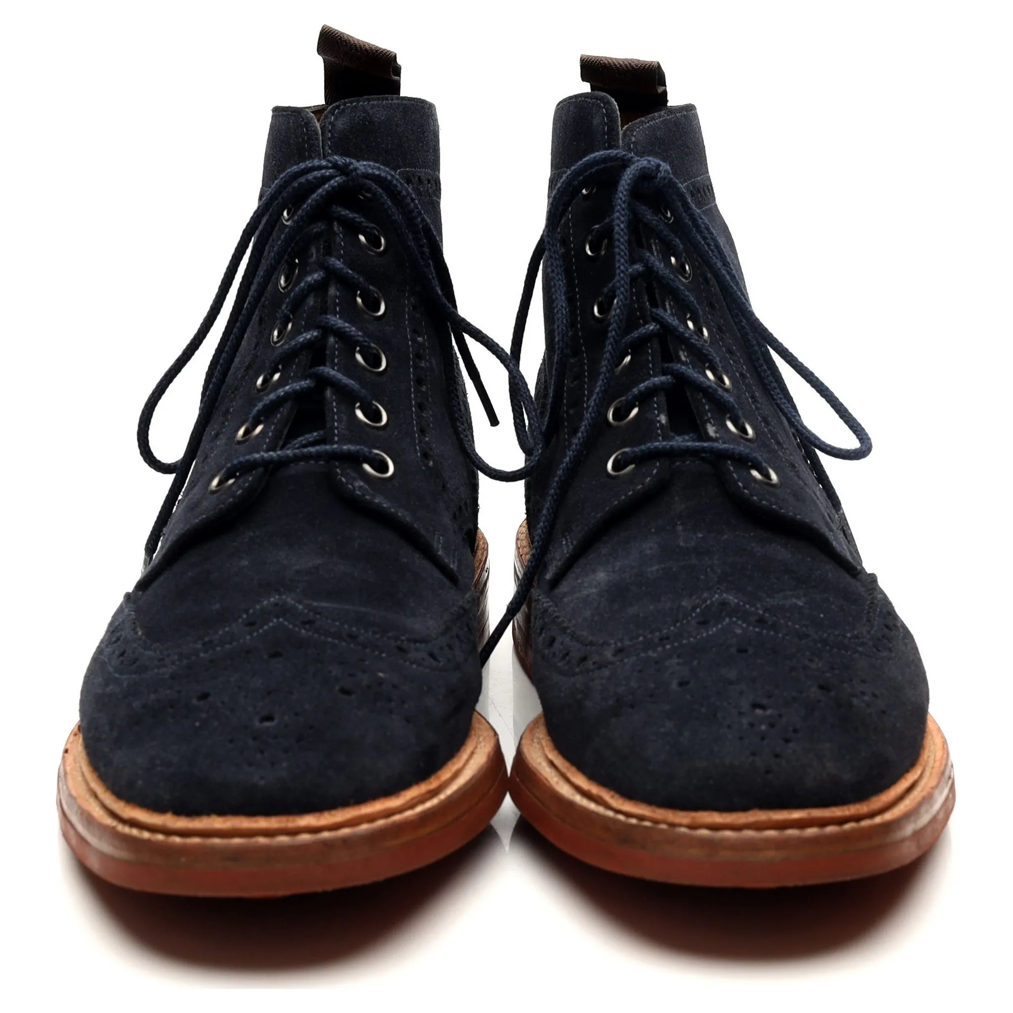 1880 'Winchester' Navy Blue Suede Boots UK 7 F