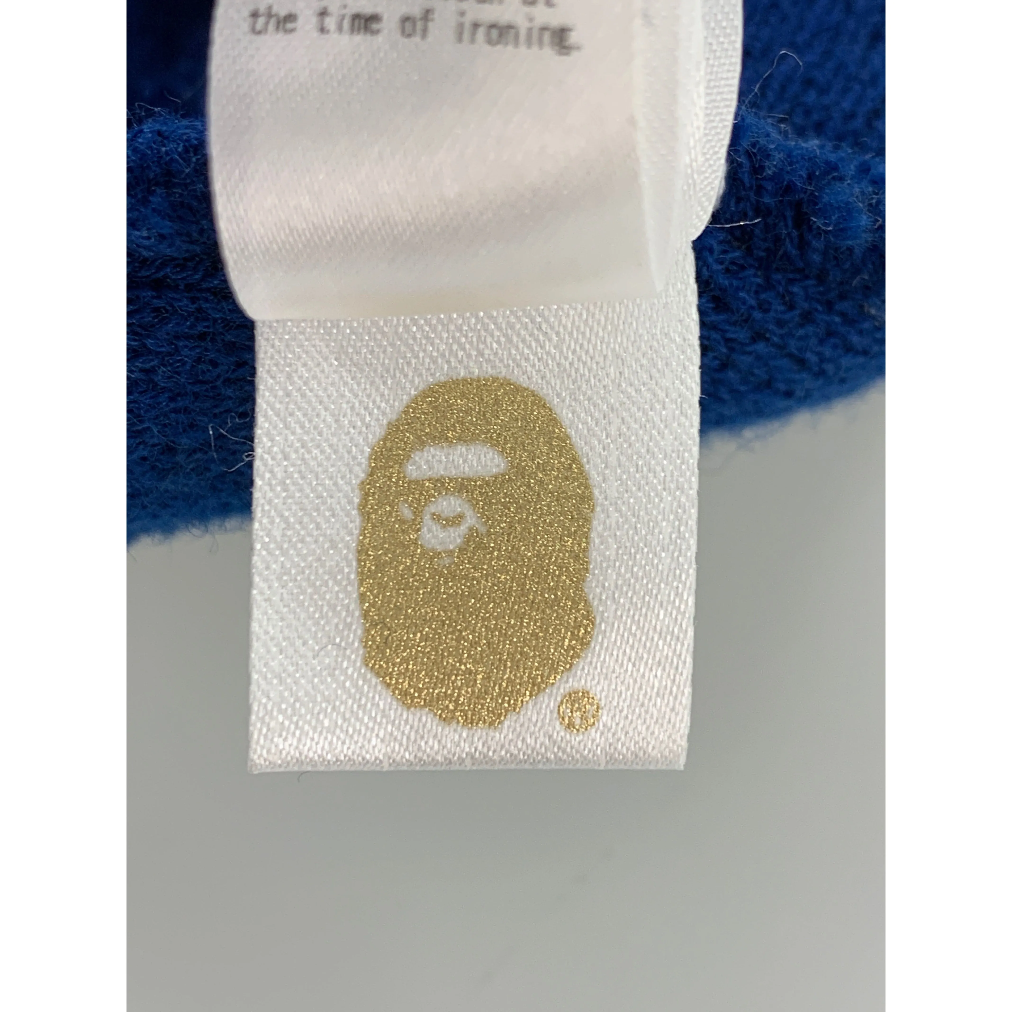 A BATHING APE/Beanie/FREE/BLU/Wool/Plain