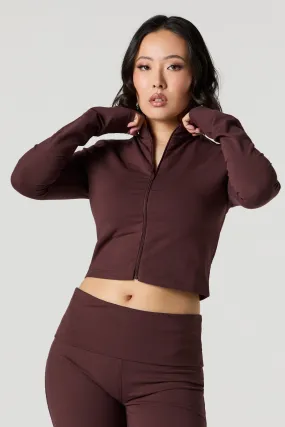 Active Mock Neck Zip Up Jacket