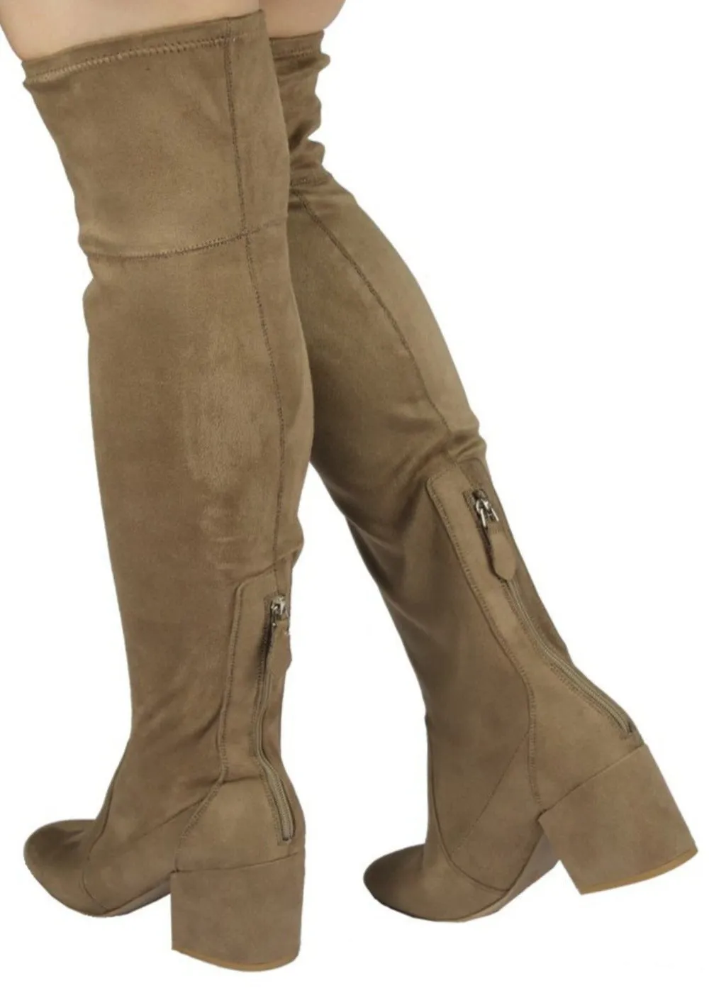 ADA-33 CHUNKY HEEL KNEE HIGH BOOTS