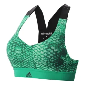 Adidas Commited Chill Womens Green Sports Bra