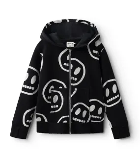 all smiles zip hoodie