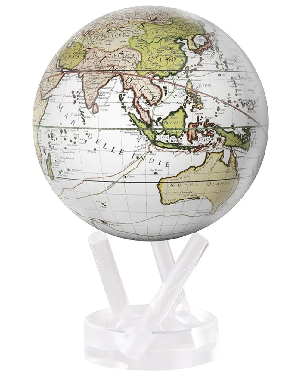 Antique Terrestrial White Globe