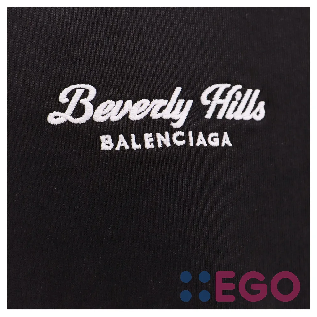 BALENCIAGA  |Beverly Hills Hoodie Oversized in Black/white