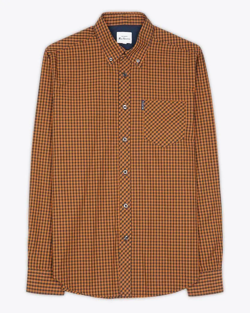 Ben Sherman Signature Gingham Shirt Gold Metal