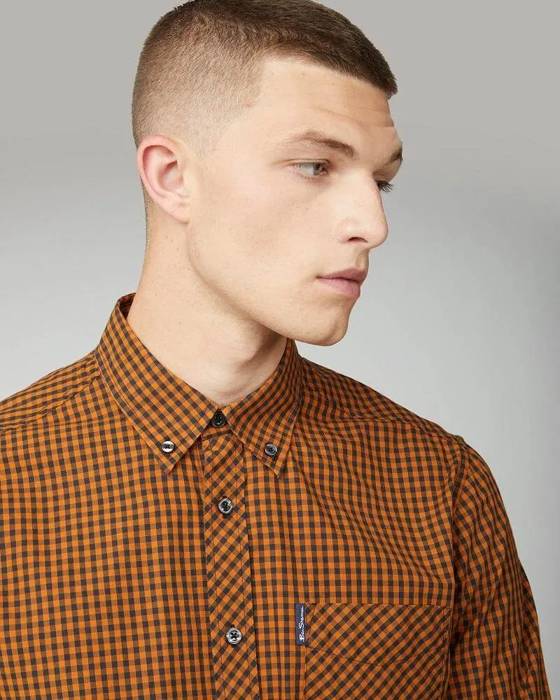 Ben Sherman Signature Gingham Shirt Gold Metal