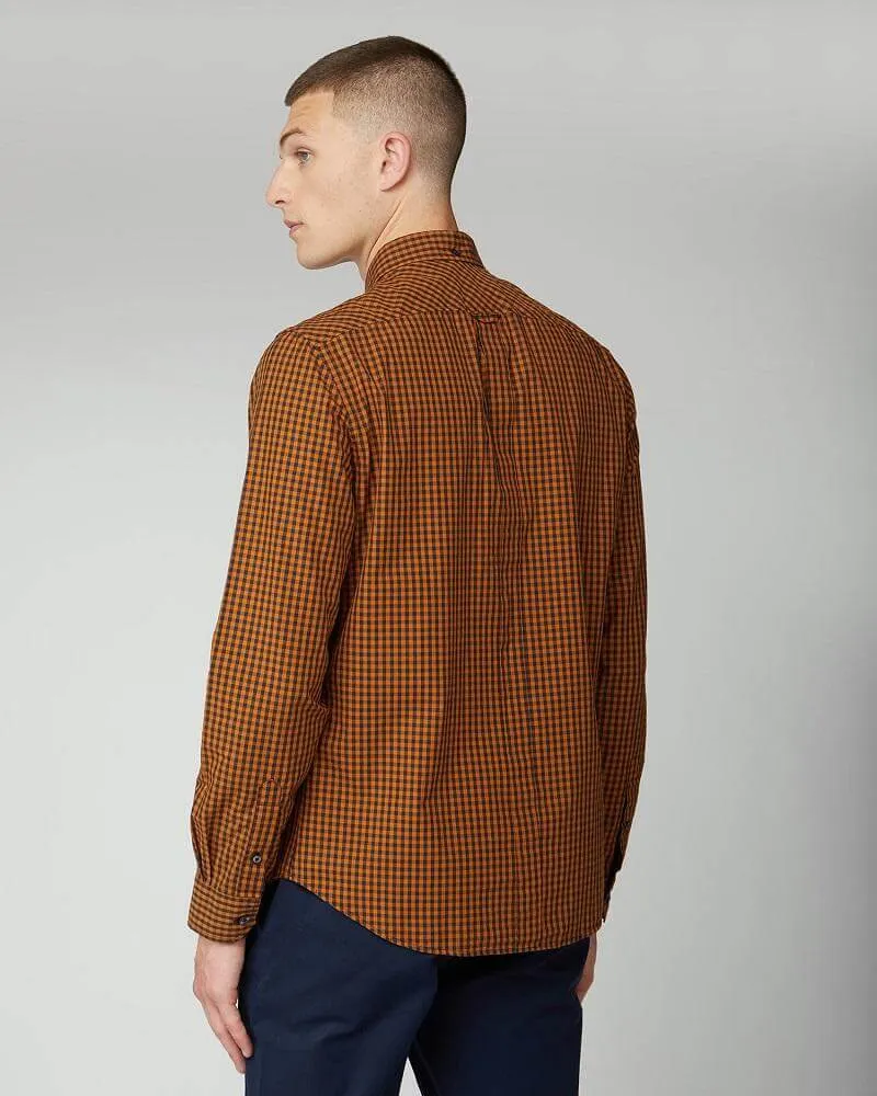 Ben Sherman Signature Gingham Shirt Gold Metal