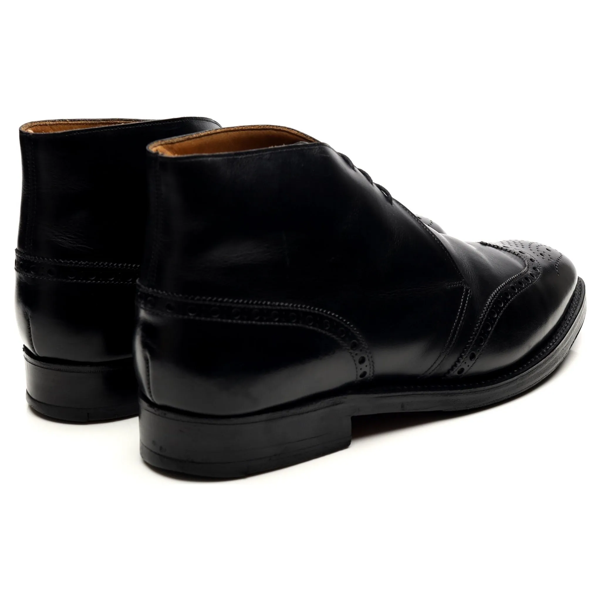 Black Leather Chukka Boots UK 10 E