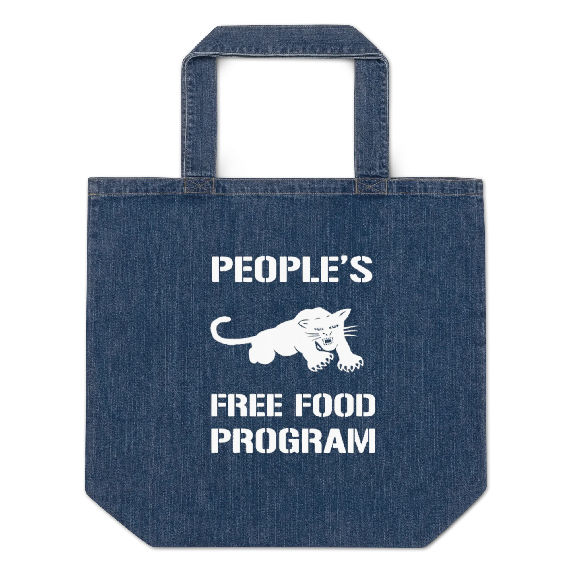 Black Panther Free Food Program Organic Denim Tote Bag