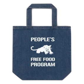 Black Panther Free Food Program Organic Denim Tote Bag