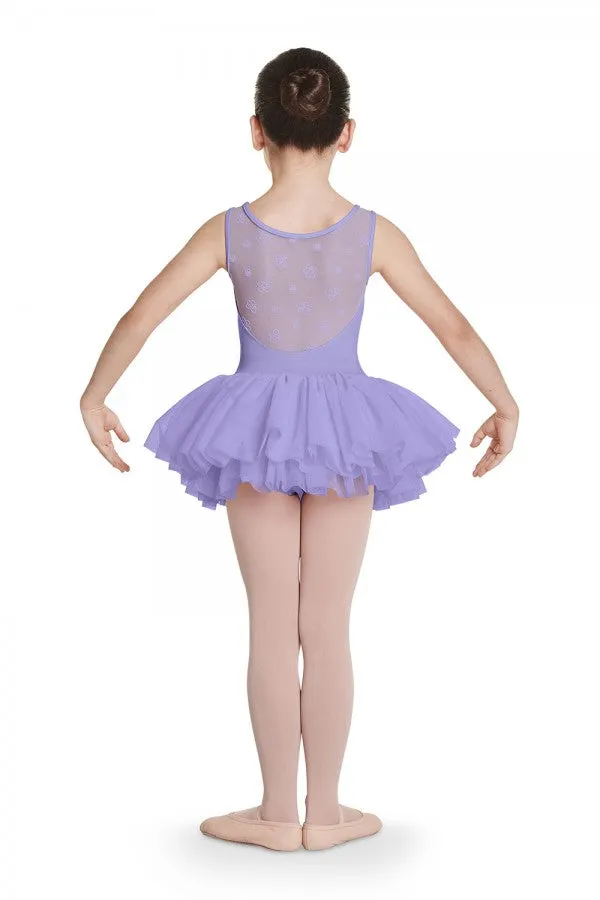 Bloch Child Floral Flock Mesh Back Tank Tutu - CL8785