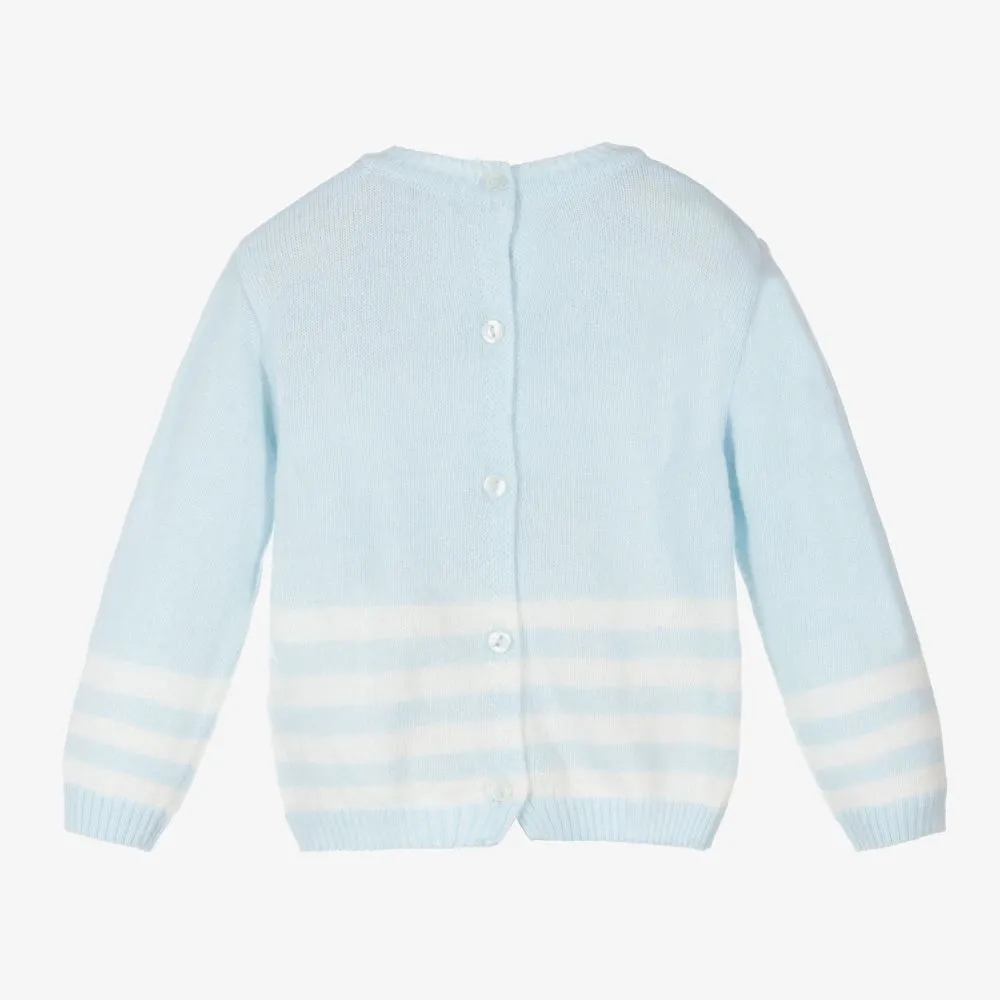 Blue Knitted Baby Sweater