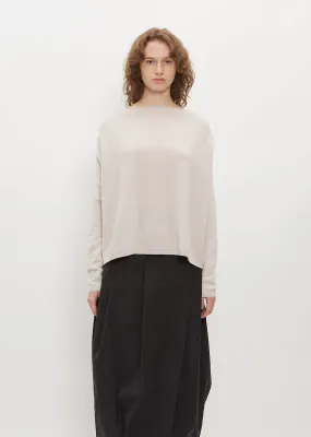 Boatneck Cashmere Sweater — Fog