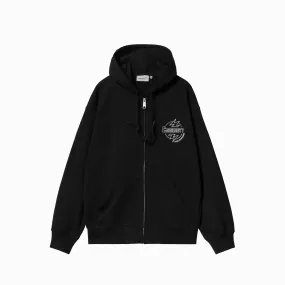 CARHARTT WIP HOODED JACKET ABLAZE BLACK & WAX - I033623