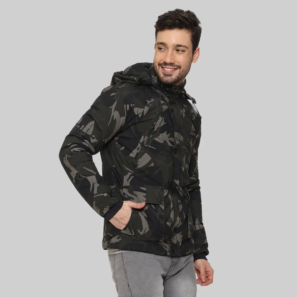 CL SPORT BY CARLTON LONDON CAMOUFLAGE FULL SLEEVES JACKET FOR MEN