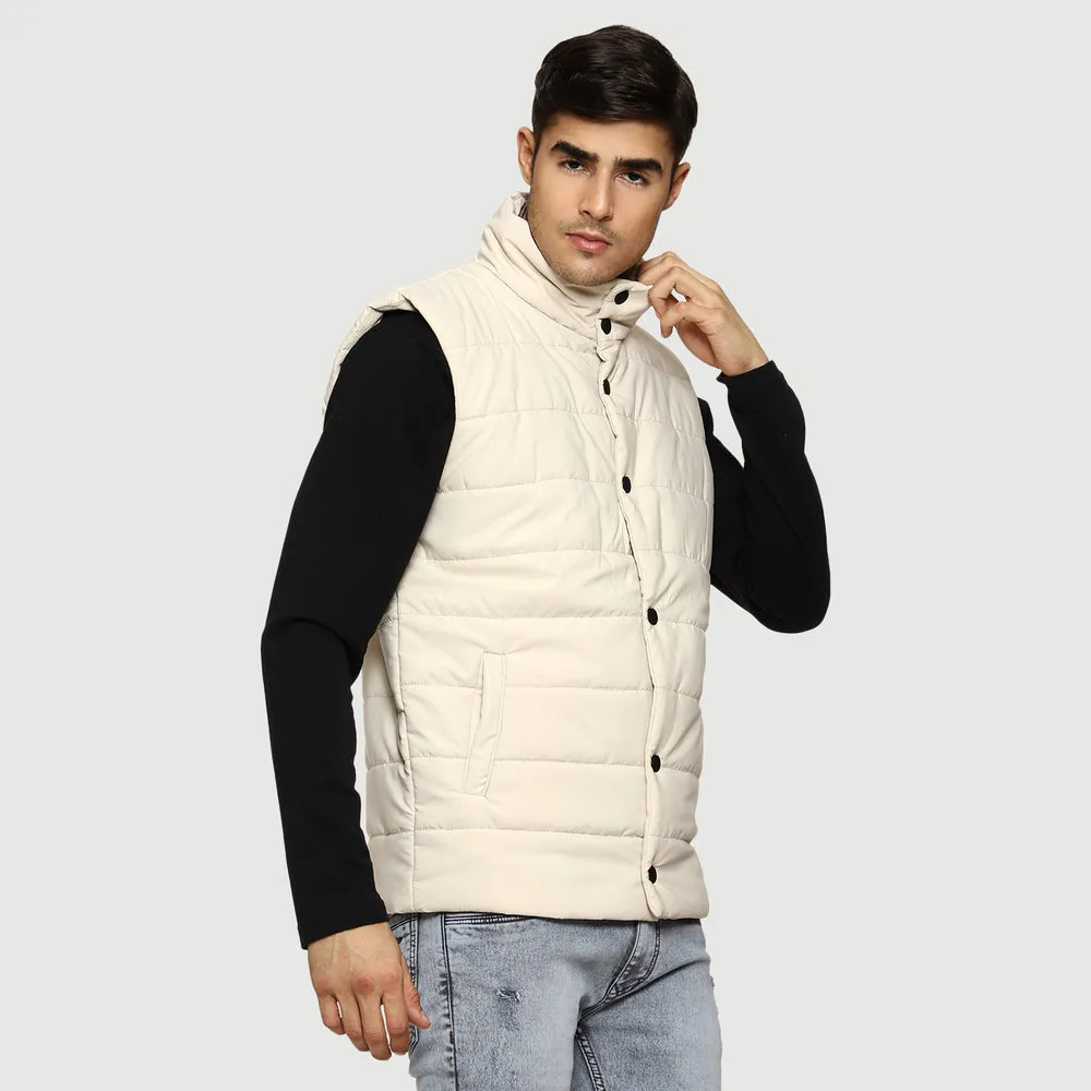 CL SPORT BY CARLTON LONDON SLEEVE LESS PUFFER JACKET FOR MEN