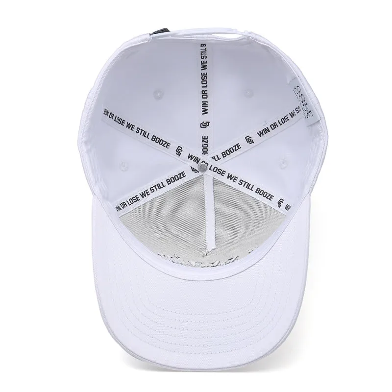 Cocaine & Hookers Golf Hat in White with Curved Brim