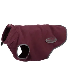 Comfitec fleece zipped dog jacket 80cm maroon/grey Weatherbeeta