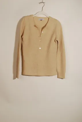 Cream Shiny Wool Henley ° Small ° 2007