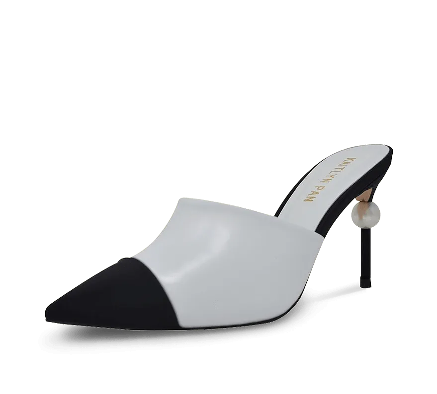 Debbie Two Tone Pearl Mules