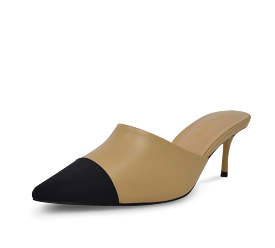 Debra Two Tone Kitten Heel Mules