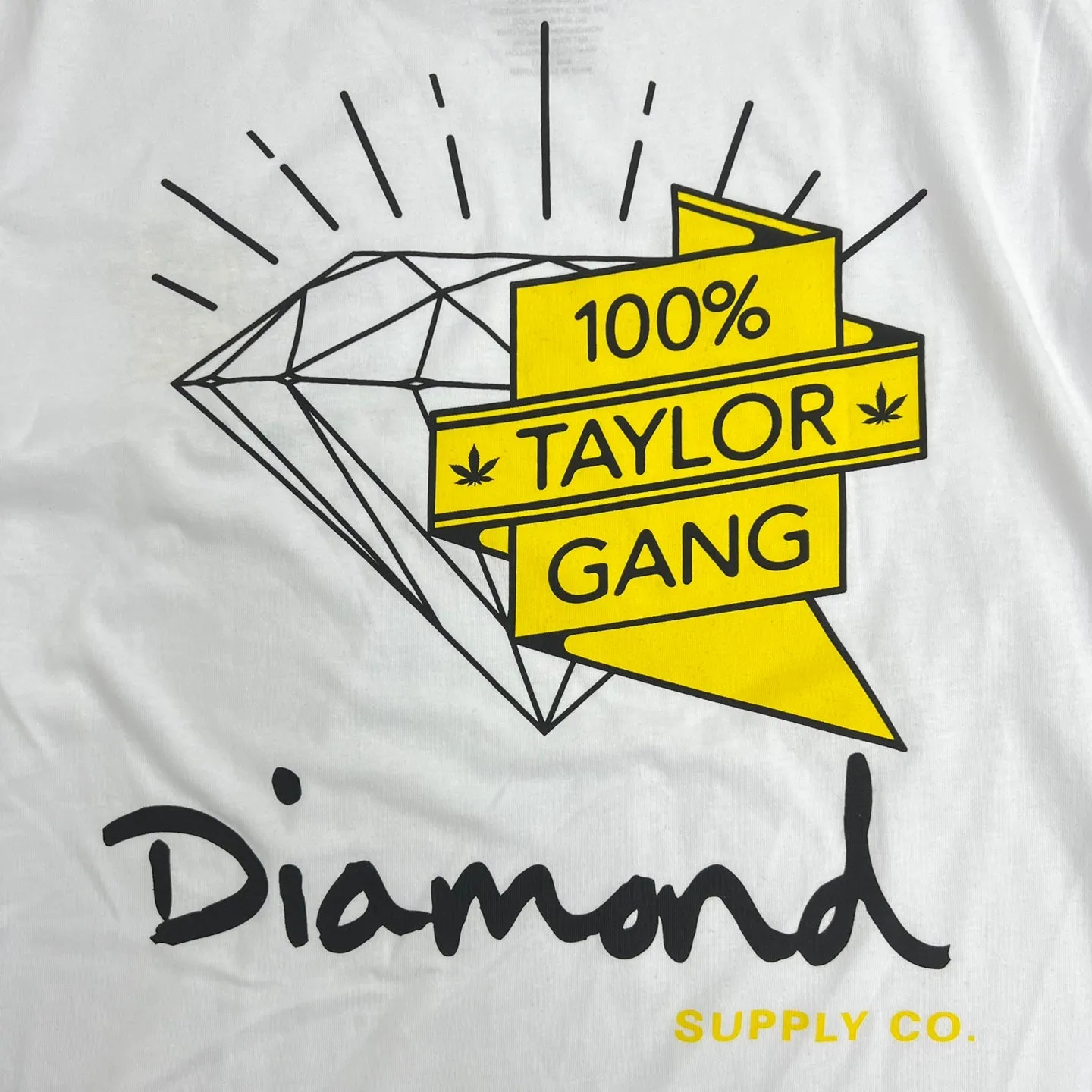 Diamond Supply 100% Taylor Gang T-Shirt - WHITE