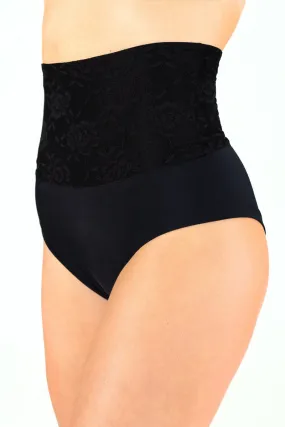 Dragonfly Betty High-Waisted Shorts - Lace Black