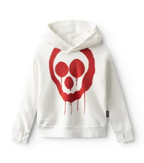 droopy skull hoodie