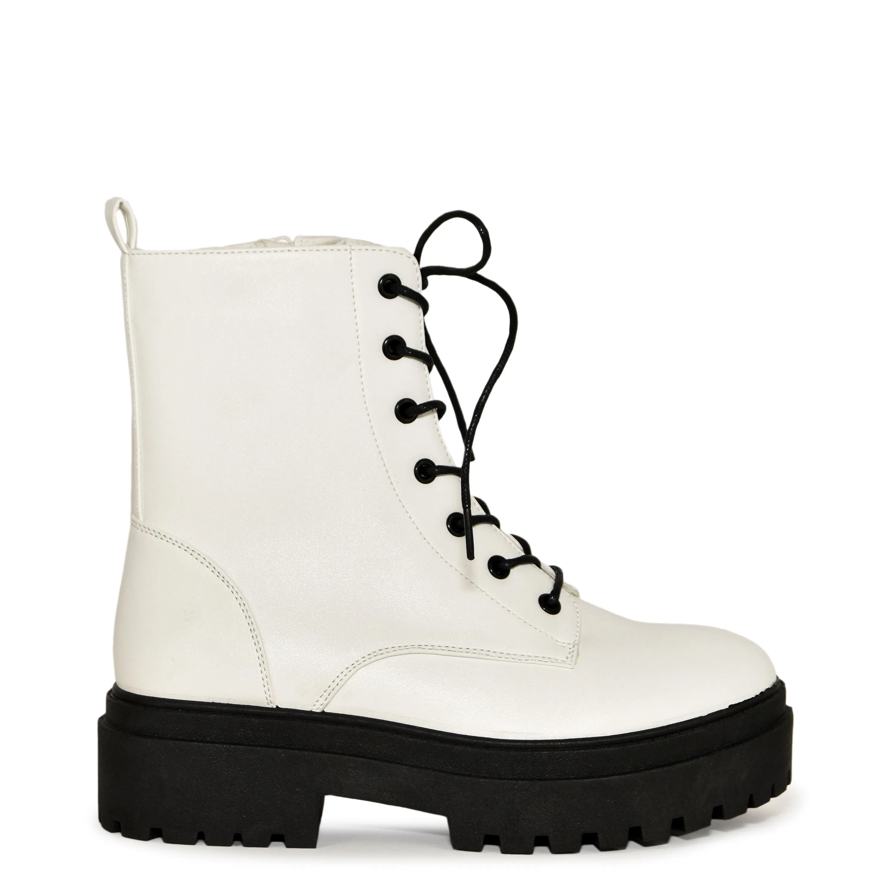 DUBAI-02 Women's Lace Up Platform Lug Sole Combat Boots