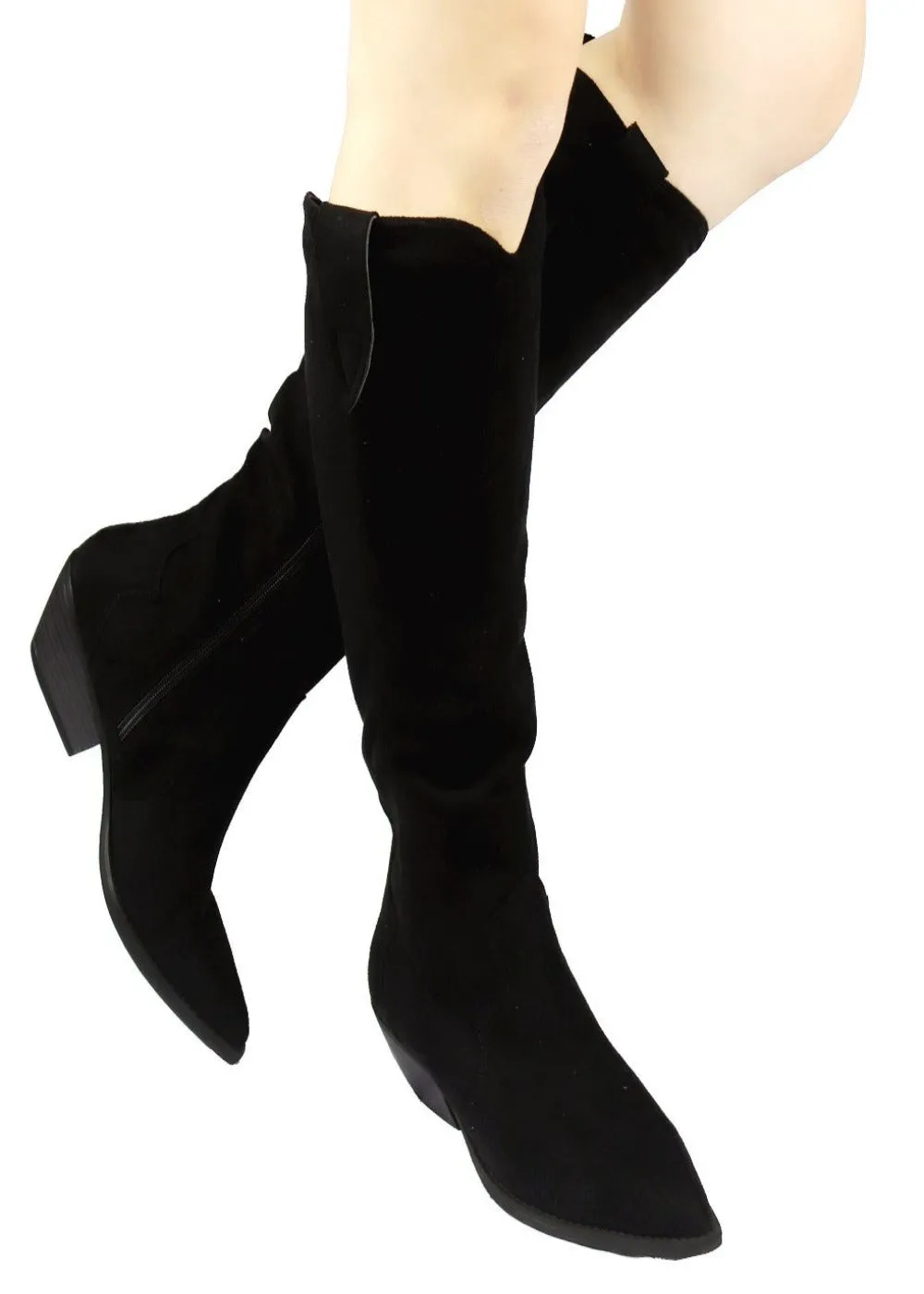 DUKE-02 STYLISH COW GIRL TALL BOOTS