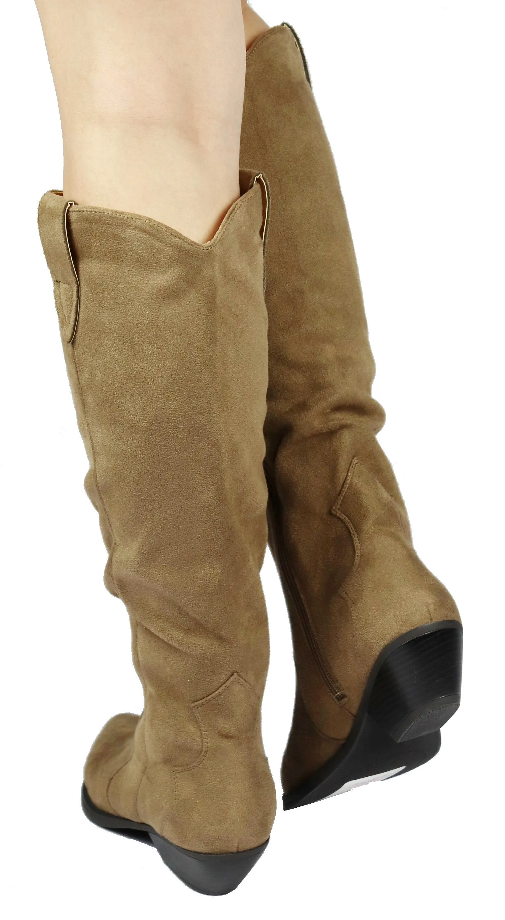 DUKE-02 STYLISH COW GIRL TALL BOOTS