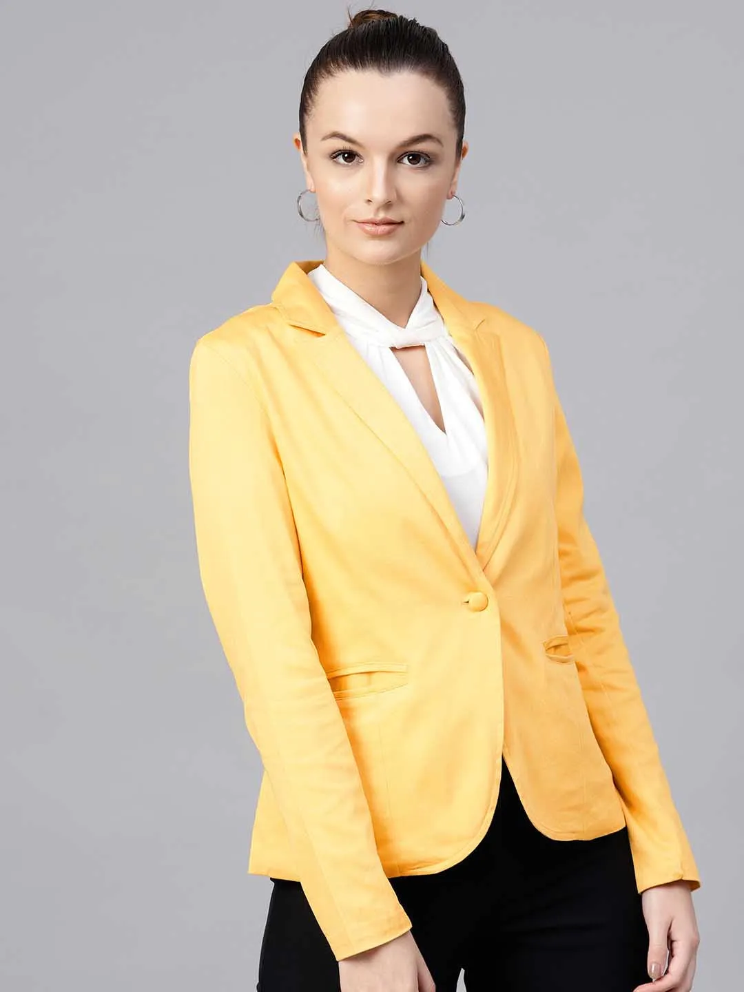 Fitted Satin Blazer