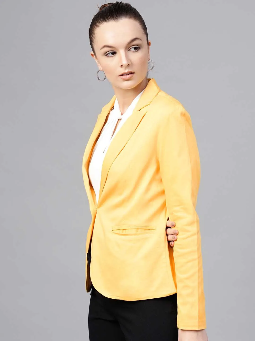 Fitted Satin Blazer