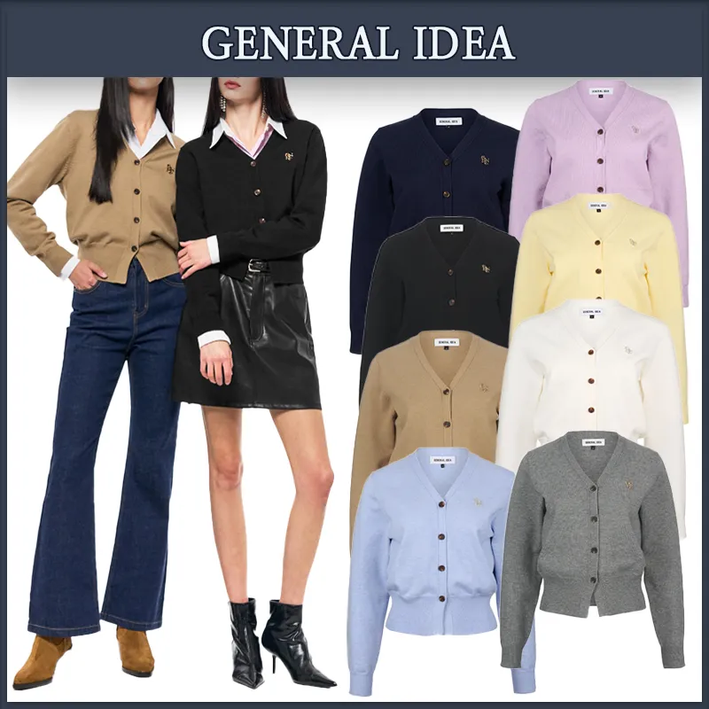 GENERAL IDEA  |Street Style Logo Cardigans