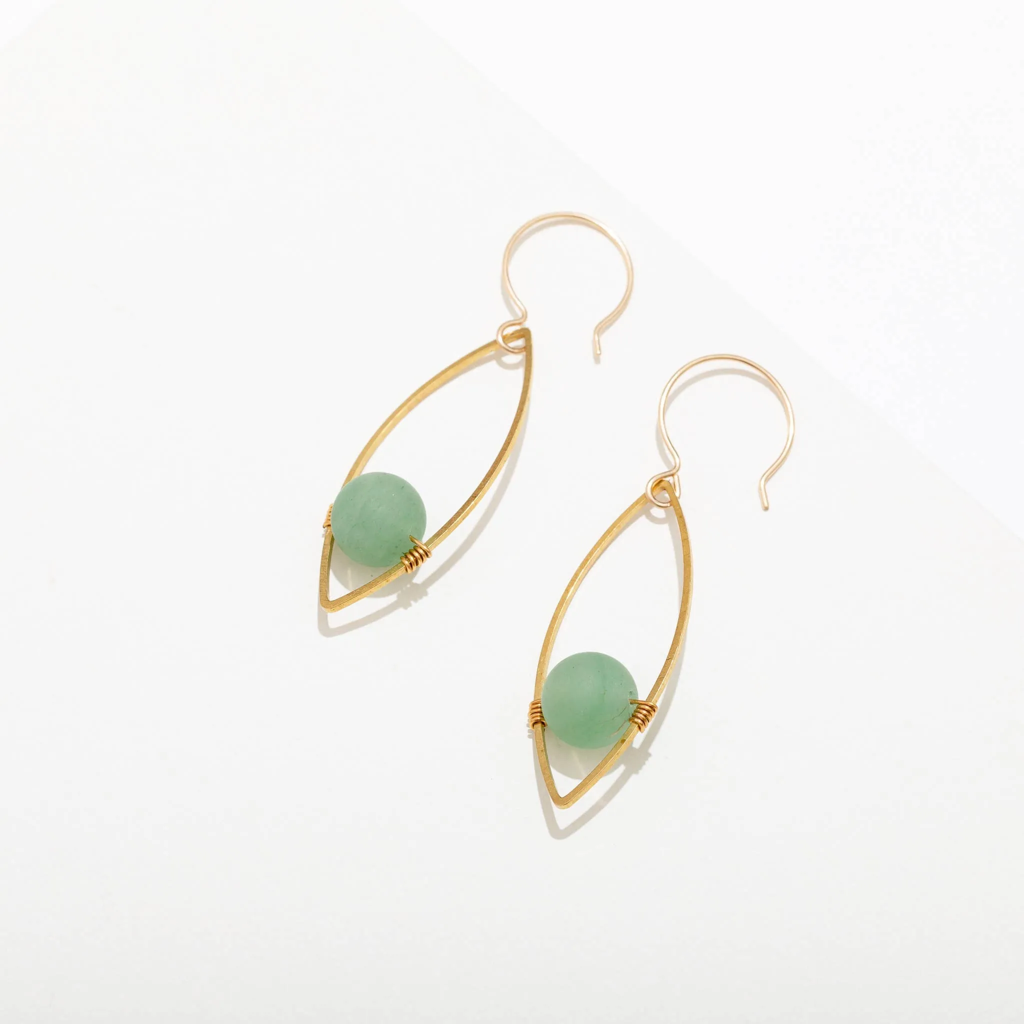 Georgia Earrings - Green Aventurine