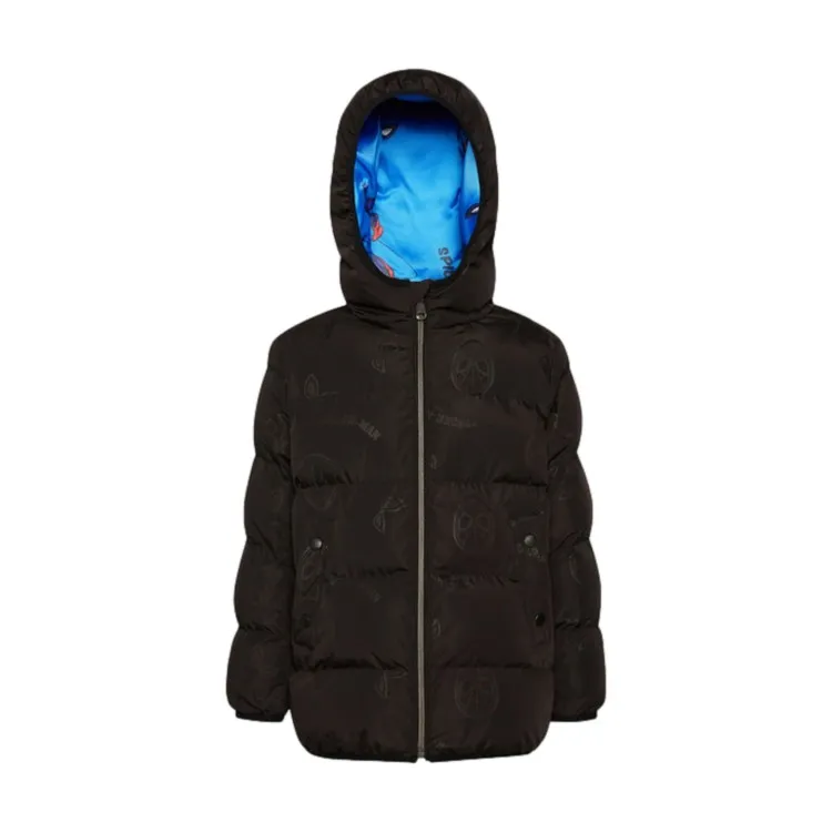 Geox K MONER PUFFY JKT Giubbino Bambino Spiderman Nero