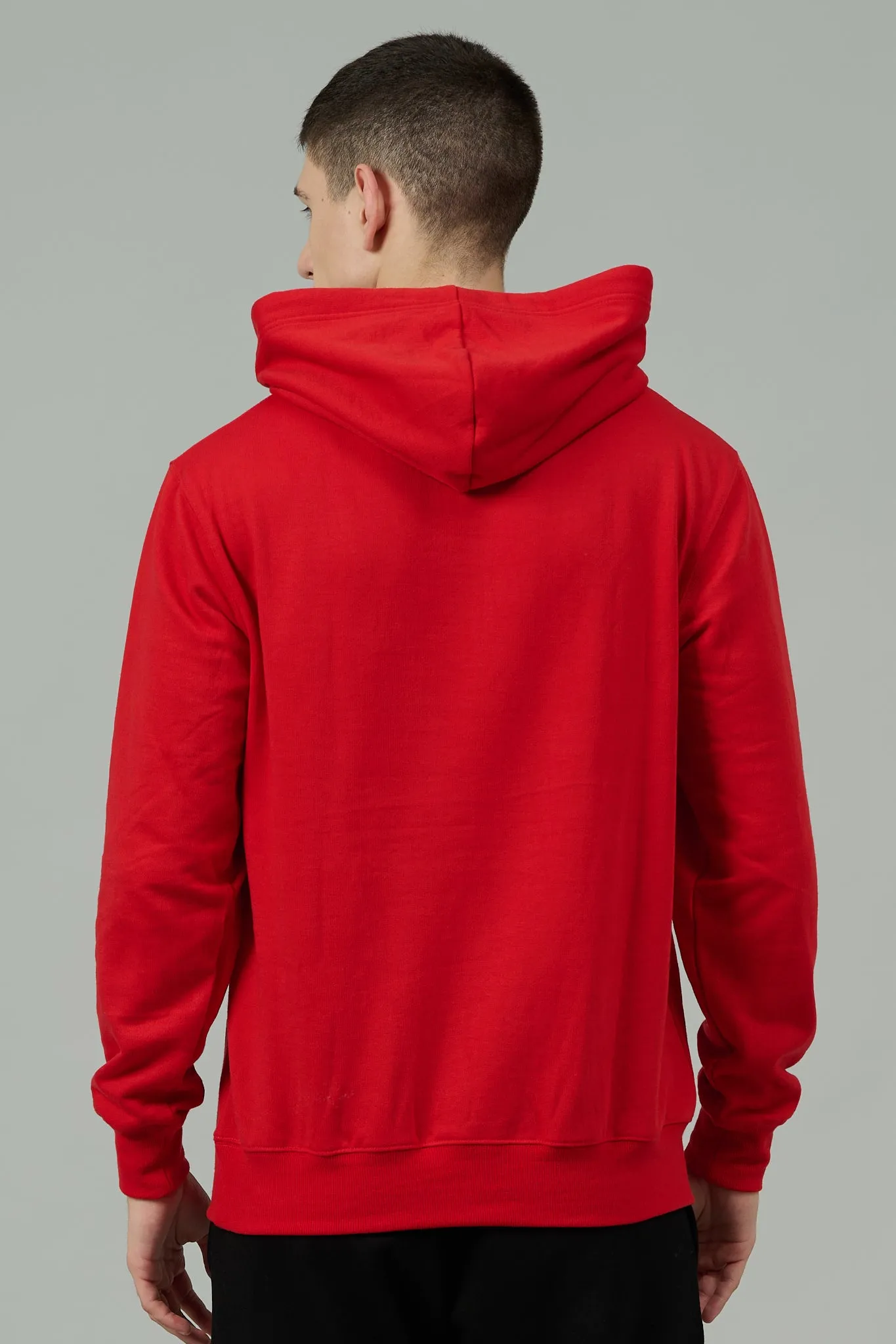 Go Devil Dice Printed Red Hoodie for Men