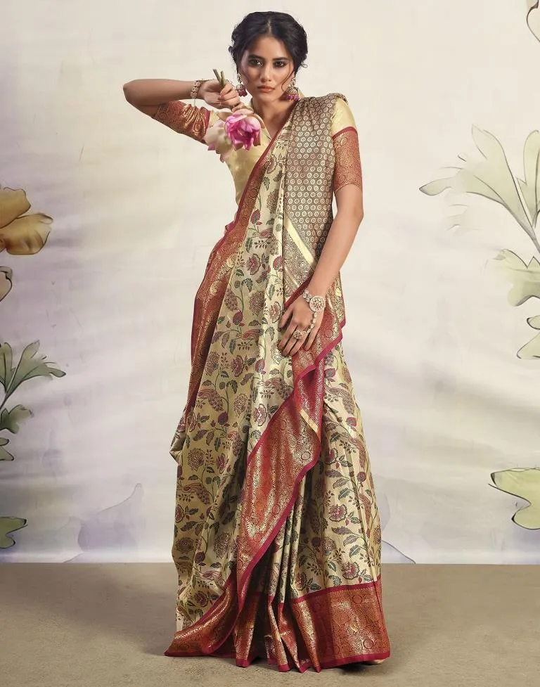 Golden Silk Woven Sarees