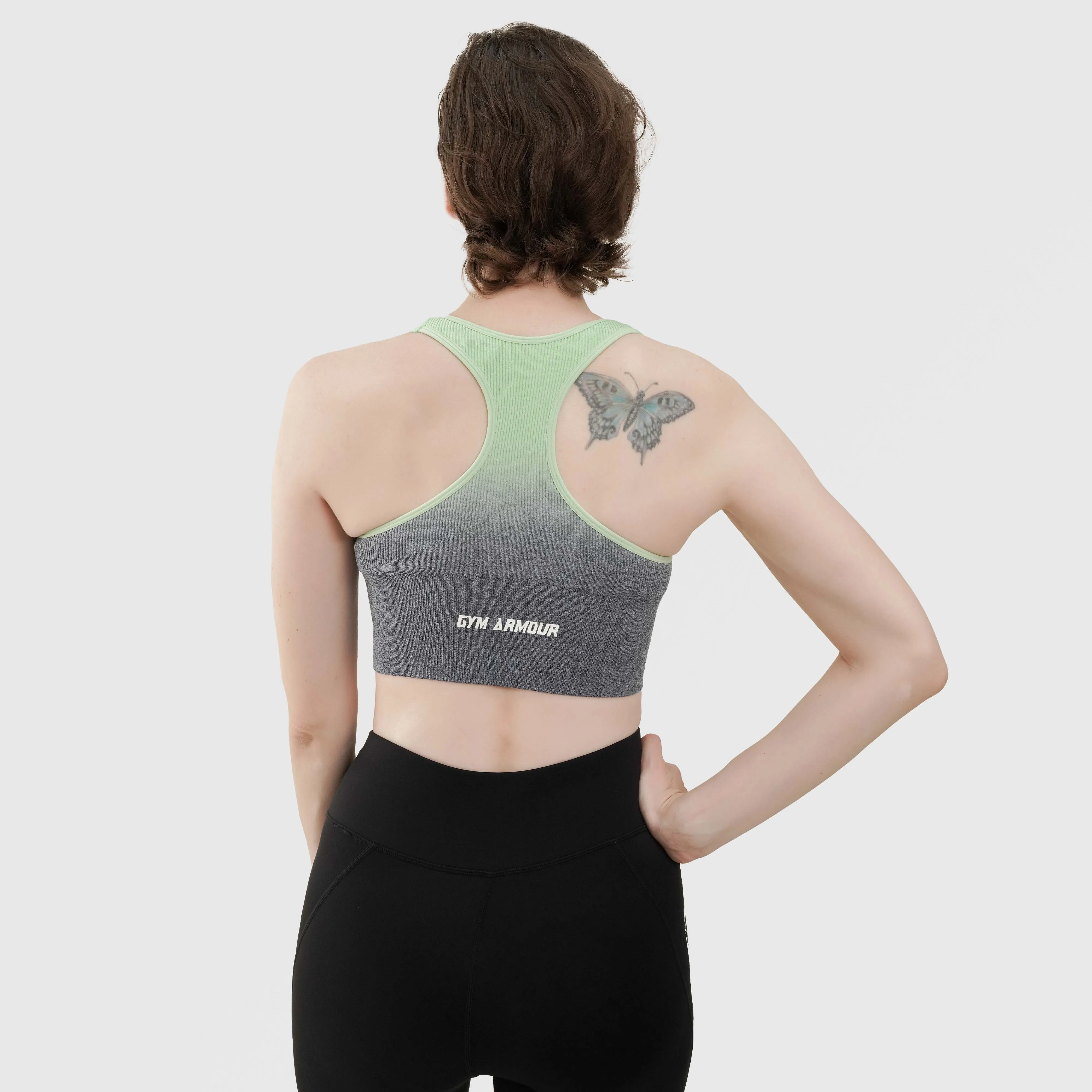 Gradient Seamless Sports Bra (Green)