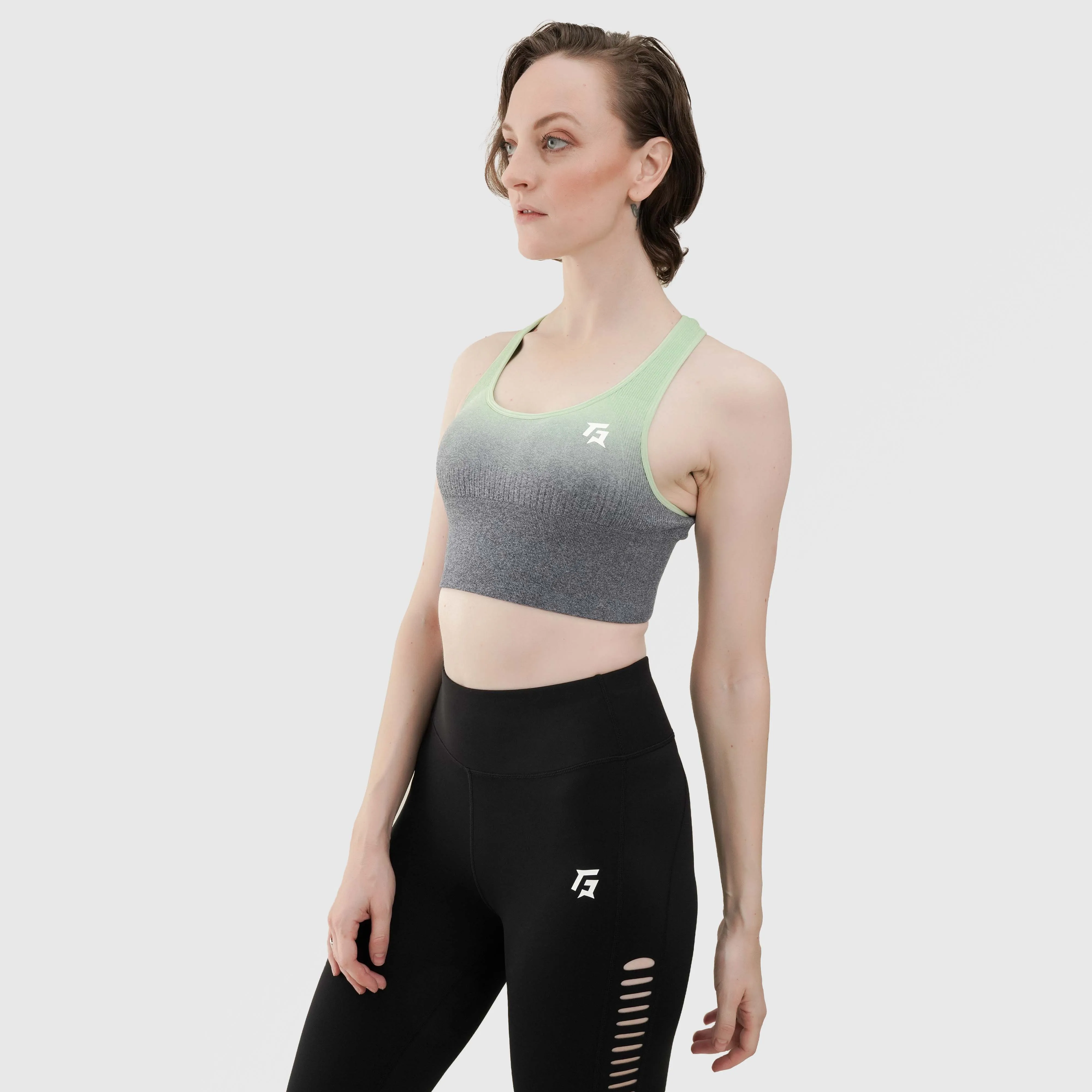 Gradient Seamless Sports Bra (Green)