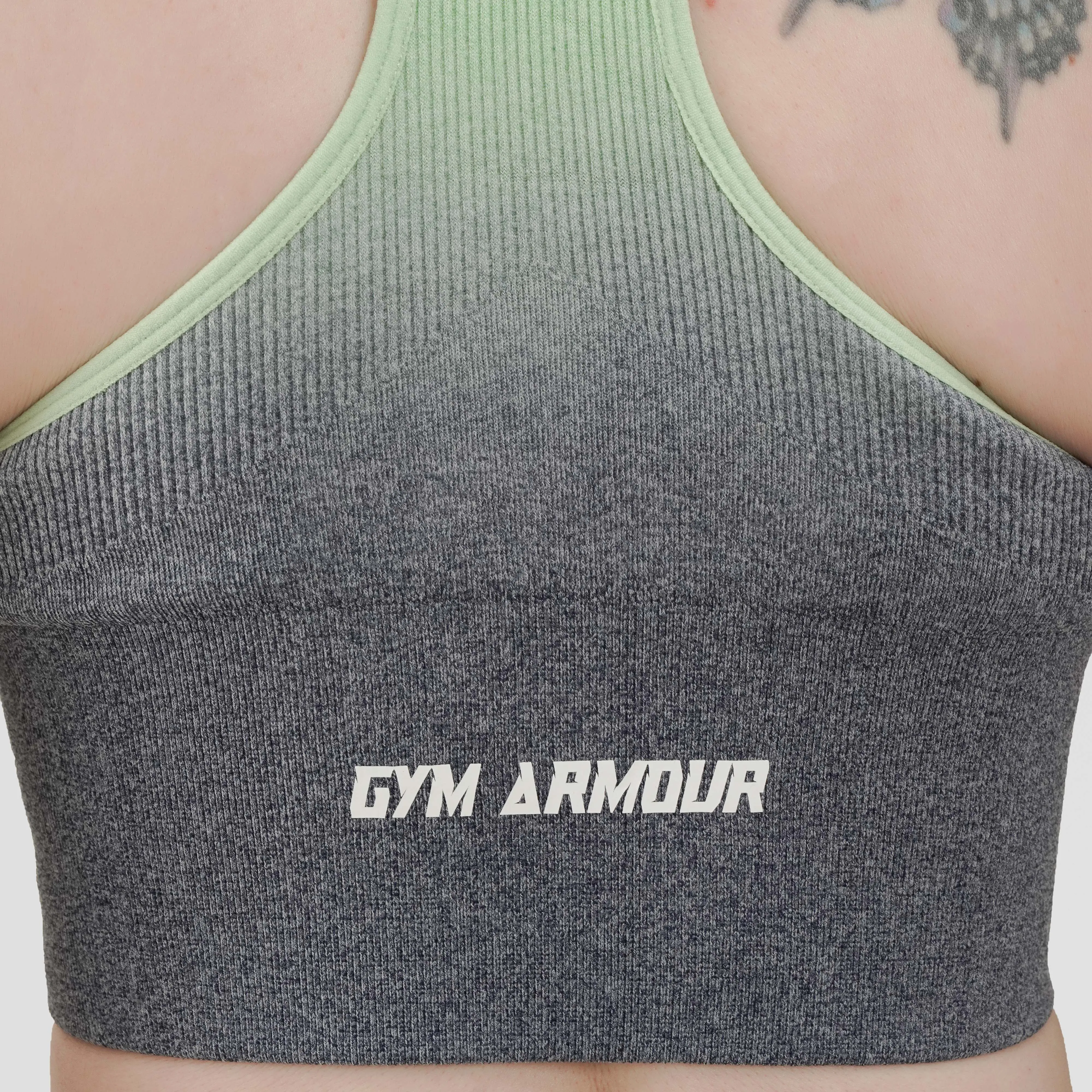 Gradient Seamless Sports Bra (Green)