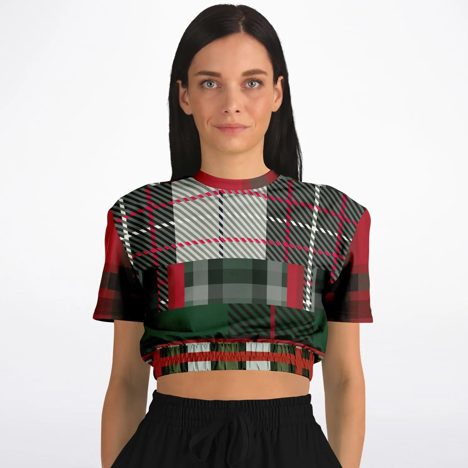 Great Scots Short Sleeve Cropped Eco-Poly Sweater