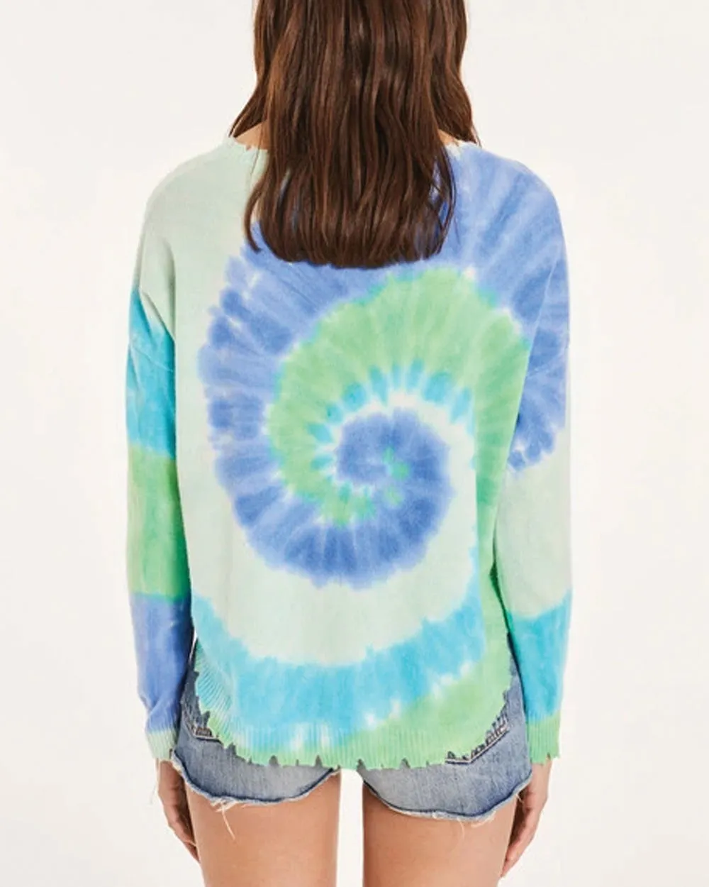 Green and Blue Tie Dye Mela Sunny Sweater