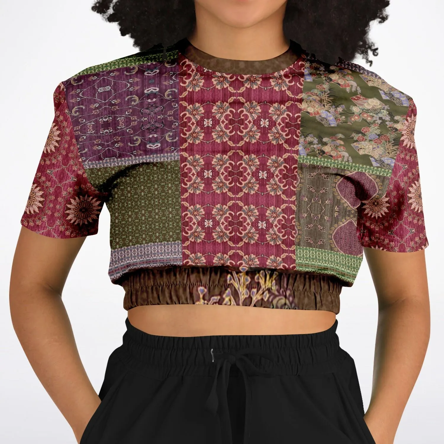 Gypsy Haight Short Sleeve Cropped Eco-Poly Sweater