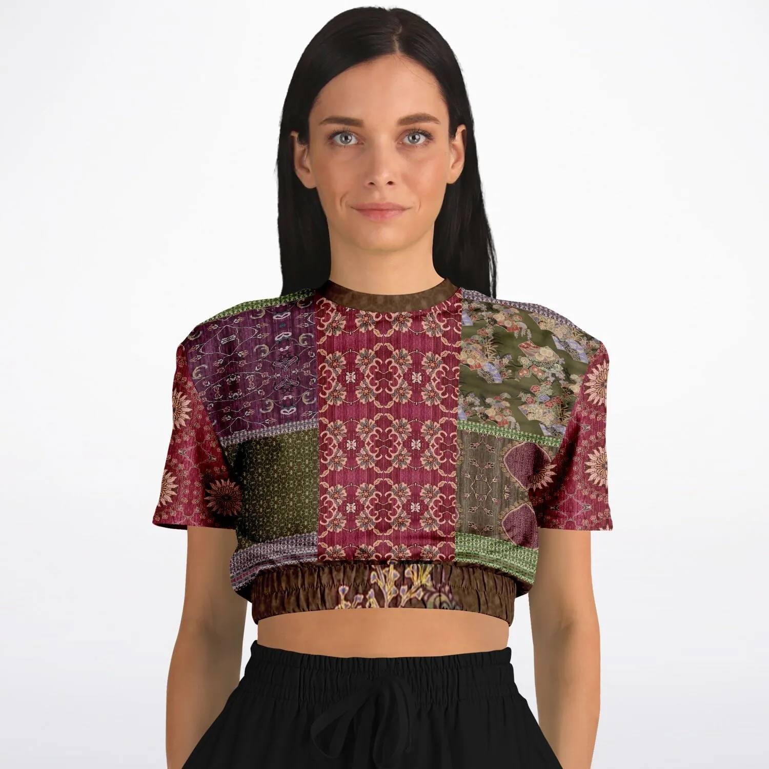 Gypsy Haight Short Sleeve Cropped Eco-Poly Sweater