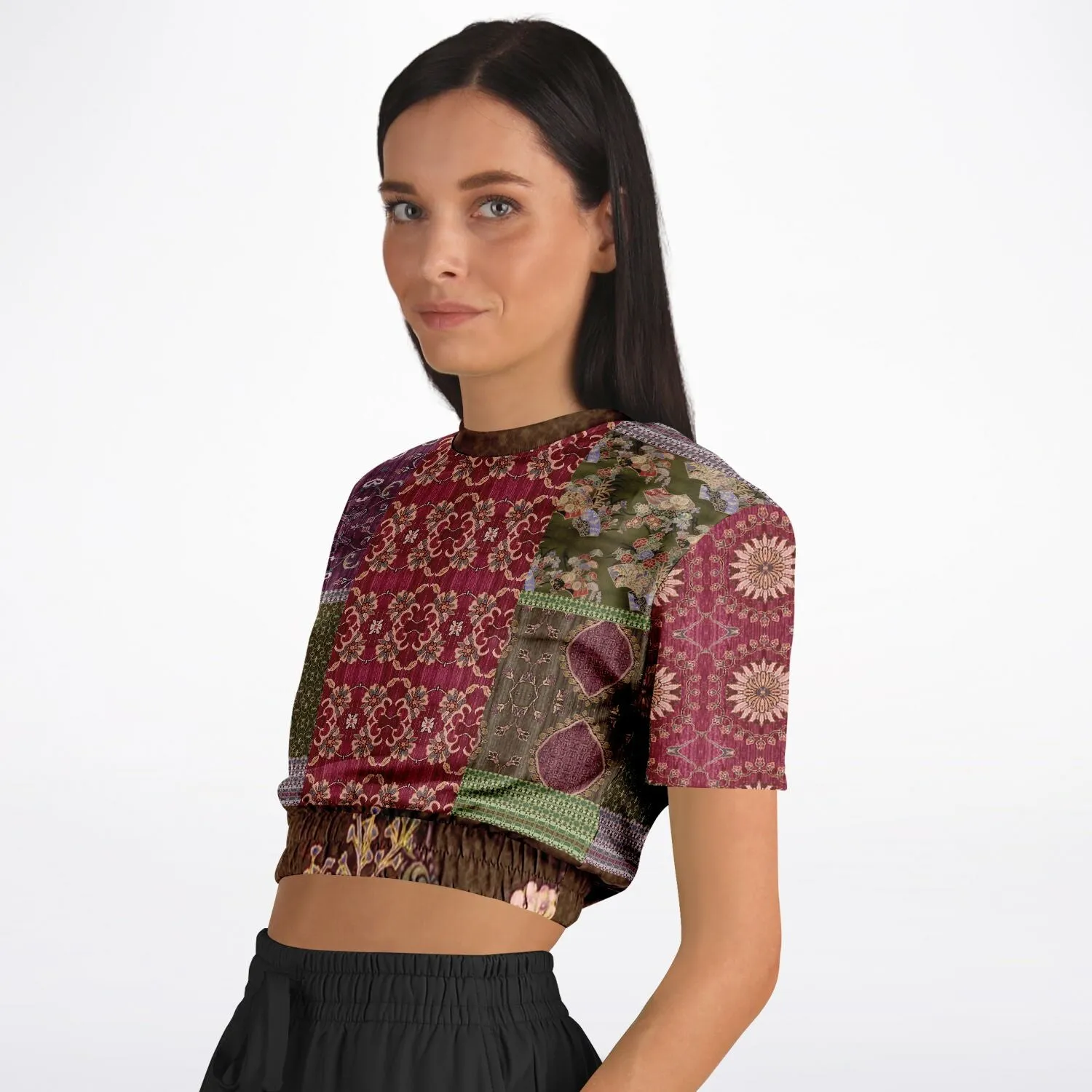 Gypsy Haight Short Sleeve Cropped Eco-Poly Sweater