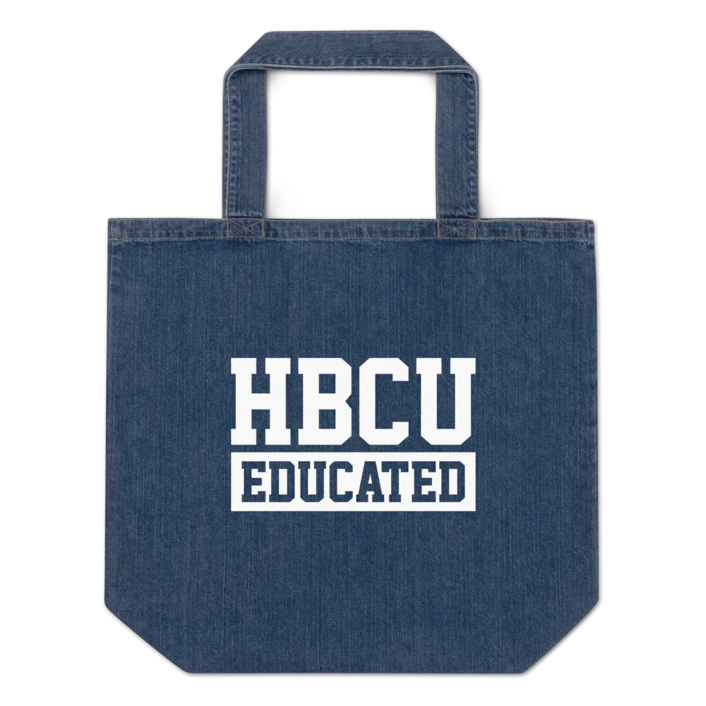 HBCU Educated Organic Denim Tote Bag